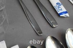 Air New Zealand Airline Dishes Cutlery Milk Jigger Plastic Glasses Catering
