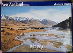 Air New Zealand Airline Promo Posters Tahiti Fiji Cook Island 1980s 36x26
