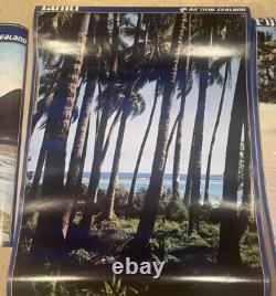 Air New Zealand Airline Promo Posters Tahiti Fiji Cook Island 1980s 36x26