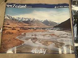 Air New Zealand Airline Promo Posters Tahiti Fiji Cook Island 1980s 36x26