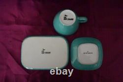 Air New Zealand Airlines Ceramic Dinnerware Cup, Saucer & Tray 3 Piece Set RARE