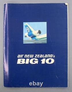 Air New Zealand Douglas Dc-10 Big 10 Cutaway Large Poster Brochure 1972 Airline
