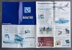 Air New Zealand Douglas Dc-10 Big 10 Cutaway Large Poster Brochure 1972 Airline