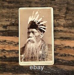 Amazing Photo Maori New Zealand Photographer Tribal Face Tattoo Rare Antique