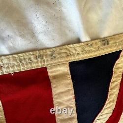 Antique 1940s WWII Era New Zealand Cotton Linen Flag