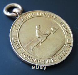 Antique 9ct Gold New Zealand Life Saving Championship Medal Award Wigram Shield