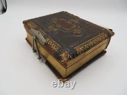 Antique Leather Photo Album 24 Portrait Photos Dunedin Christchurch New Zealand