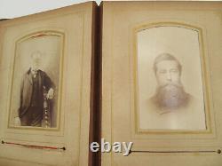 Antique Leather Photo Album 24 Portrait Photos Dunedin Christchurch New Zealand