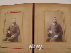 Antique Leather Photo Album 24 Portrait Photos Dunedin Christchurch New Zealand