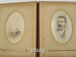 Antique Leather Photo Album 24 Portrait Photos Dunedin Christchurch New Zealand