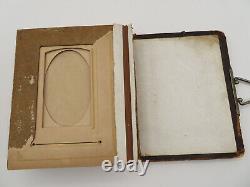 Antique Leather Photo Album 24 Portrait Photos Dunedin Christchurch New Zealand
