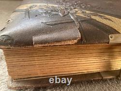 Antique Leather Photo Album 39 Photos, Glasgow, Dunedin, Christchurch New Zealand