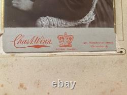 Antique Leather Photo Album 39 Photos, Glasgow, Dunedin, Christchurch New Zealand