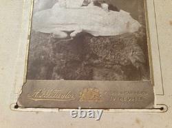 Antique Leather Photo Album 39 Photos, Glasgow, Dunedin, Christchurch New Zealand