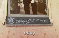 Antique Leather Photo Album 39 Photos, Glasgow, Dunedin, Christchurch New Zealand