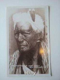 Antique Maori Chief Tatama Postcard Photo New Zealand Maori Warrior