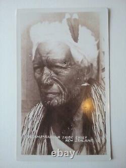 Antique Maori Chief Tatama Postcard Photo New Zealand Maori Warrior
