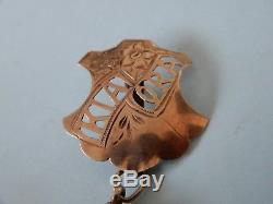 Antique New Zealand Fine Gold Nugget brooch Kia Ora genuine estate find pin