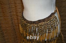 Antique Vintage New Zealand Maori Piu Piu Ceremonial Skirt Flax Grass Hand Made