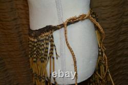 Antique Vintage New Zealand Maori Piu Piu Ceremonial Skirt Flax Grass Hand Made
