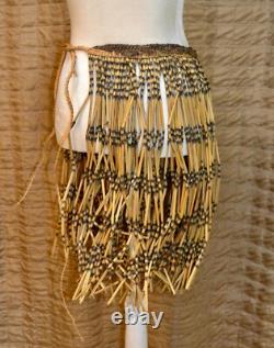 Antique Vintage New Zealand Maori Piu Piu Ceremonial Skirt Flax Grass Hand Made