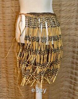 Antique Vintage New Zealand Maori Piu Piu Ceremonial Skirt Flax Grass Hand Made
