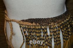 Antique Vintage New Zealand Maori Piu Piu Ceremonial Skirt Flax Grass Hand Made