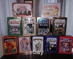 Anzac Limited Edition New Zealand Tins Complete Set of 11 Including Donkey Tin