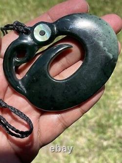 Arahura JADE New Zealand Greenstone Pounamu NEPHRITE Dean's BIG 2 TONE KOROPEPE