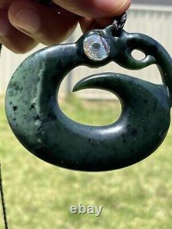 Arahura JADE New Zealand Greenstone Pounamu NEPHRITE Dean's BIG 2 TONE KOROPEPE