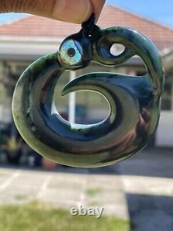 Arahura JADE New Zealand Greenstone Pounamu NEPHRITE Dean's BIG 2 TONE KOROPEPE