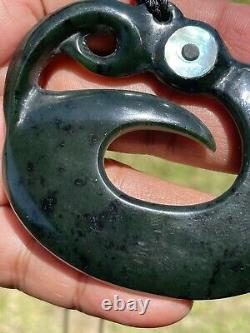 Arahura JADE New Zealand Greenstone Pounamu NEPHRITE Dean's BIG 2 TONE KOROPEPE