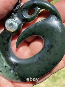 Arahura JADE New Zealand Greenstone Pounamu NEPHRITE Dean's BIG 2 TONE KOROPEPE