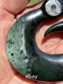 Arahura JADE New Zealand Greenstone Pounamu NEPHRITE Dean's BIG 2 TONE KOROPEPE