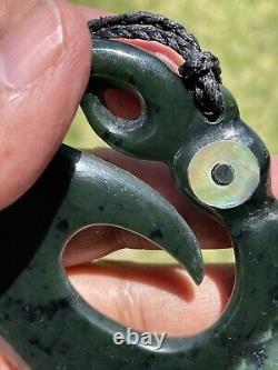 Arahura JADE New Zealand Greenstone Pounamu NEPHRITE Dean's BIG 2 TONE KOROPEPE