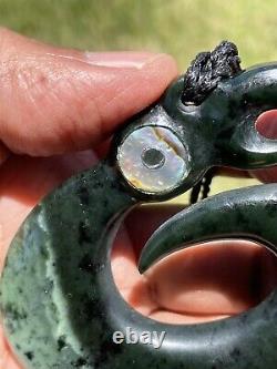 Arahura JADE New Zealand Greenstone Pounamu NEPHRITE Dean's BIG 2 TONE KOROPEPE