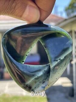 Arahura JADE New Zealand Greenstone Pounamu NEPHRITE Dean's BIG MOBIUS RIBBON