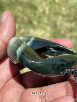 Arahura JADE New Zealand Greenstone Pounamu NEPHRITE Dean's BIG MOBIUS RIBBON