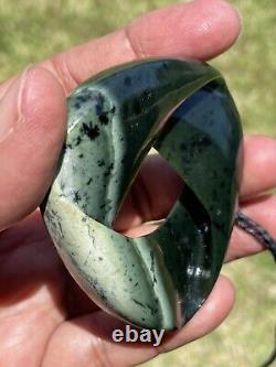 Arahura JADE New Zealand Greenstone Pounamu NEPHRITE Dean's BIG MOBIUS RIBBON