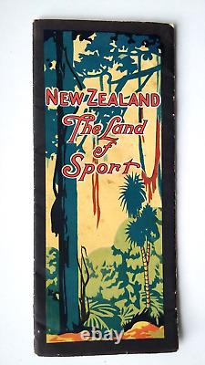 Art Deco Vintage 1930s Original Travel Guide New Zealand-Rare