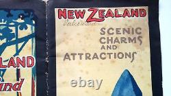 Art Deco Vintage 1930s Original Travel Guide New Zealand-Rare
