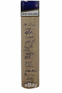 Authentic 2013 ICC Champions Trophy New Zealand and South Africa Team Signed Bat