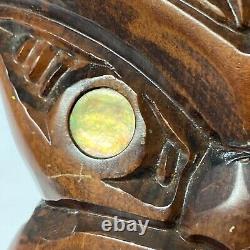 Authentic Maori Matai Wood Face Carving Auckland New Zealand Moko