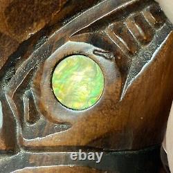 Authentic Maori Matai Wood Face Carving Auckland New Zealand Moko