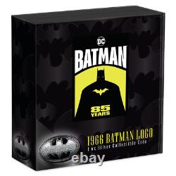 BATMANT 85 Years 1966 Batman Logo 1oz Silver Collectible Coin new Zealand Mi
