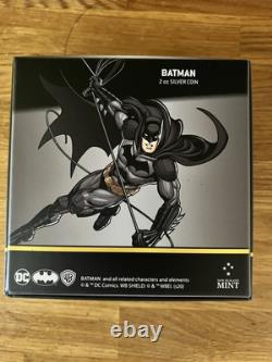 BATMAN 2020 2oz of 999 FINE SILVER NEW ZEALAND MINT, NIUE. MINTED ONLY 5000