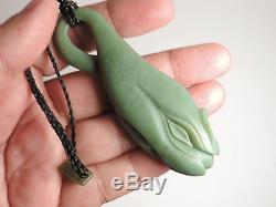 BLUE INANGA Jade Maori Pounamu Greenstone NEPHRITE IntricatelyCarved POD/TENDRIL