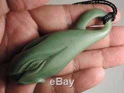 BLUE INANGA Jade Maori Pounamu Greenstone NEPHRITE IntricatelyCarved POD/TENDRIL