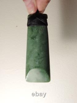 BLUEishGREEN INANGA TOKI ADZE New Zealand Greenstone Maori Pounamu Jade Nephrite