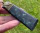 Blue Green Patterned Nz Tangiwai Pounamu Greenstone Bound Maori Hei Toki Adze